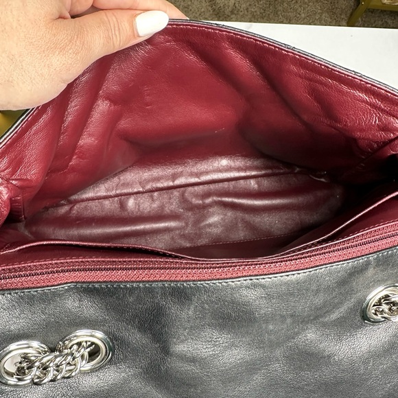 Washed Lambskin Quilted Bijoux Chain Jumbo Single Flap Black - Picture 11 of 13